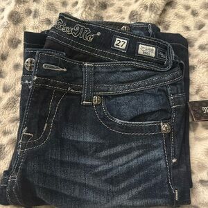 Miss me jeans 27 JP 5124B10 boot new with tags
